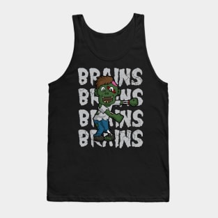 Halloween Zombie Brains Floss Flossing Dance Tank Top